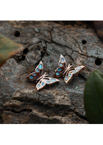 Holzkern Earrings Women Rose Gold and Nacre