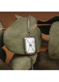Holzkern Bracelets Femme Platine et Nacre blanche