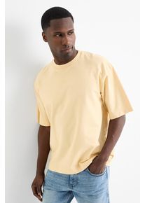 C&Amp;A Felpa-relaxed fit-a maniche corte, Giallo, Taille: M