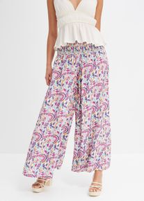 Pantalon palazzo en viscose fluide - violet - taille 42 - Viscose - bonprix
