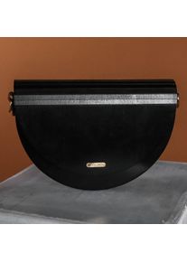 Holzkern Borsa Uniqase Asumi Acero Nero Borsa a Tracolla