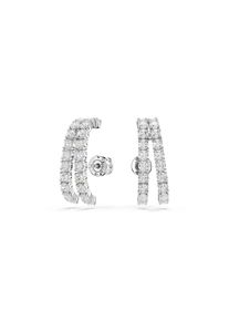 Swarovski Dames Oorbellen 'Matrix' zilver / wit One Size