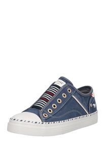Mustang Trampki slip on dla mężczyzn niebieski denim / burgund / czarny / biały Rozmiar 36
