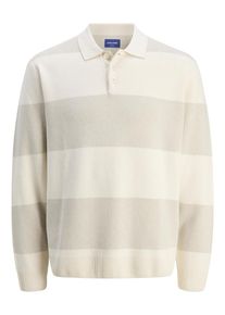 Jack & Jones JACK & JONES Poloshirt Herren beige / weiß Größe L