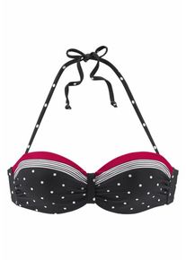 Lascana Dames Bikinitop 'Monroe' pink / zwart / wit 80