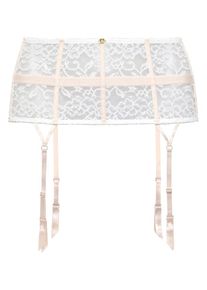 JETTE Dames Jarretels rosé / wit S-M