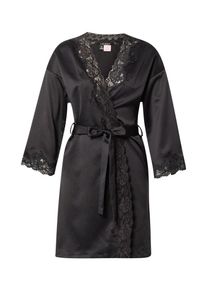 Lauren by Ralph Lauren Lauren Ralph Lauren Szlafrok 'SIGNATURE SATIN' dla kobiet czarny Rozmiar XS