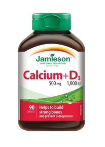 Jamieson Vápnik 500mg s vitamínom D3 1000IU 90 tabliet