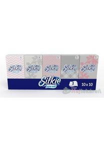 Silkie Extra soft hygienické vreckovky 3-vrstvové papierové 10 x 10 ks 100 ks