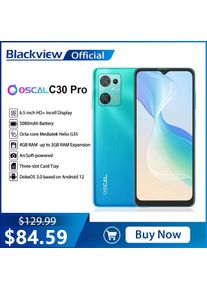Blackview Oscal C30 Pro Android 12 Smartphone 7GB+64GB 6.5 Inch Mobile Phones 5080mAh Battery Dual 4G Telephones, Cellphone