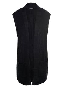 MYBC - Mouwloos vest in losjes vallend model, zwart, Maat 36, synthetische vezel