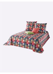 HEINE HOME unisex Sprei in rood/bont ,maat 180 x 250 cm, Witt, 100% Polyester