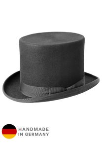 maskworld Haut-de-forme en feutre de cheveux noir 15 cm