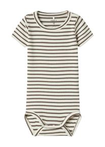 name it, Drenge, Sparkedragt/Body 'NBNBani', Choko / Hvid, St&oslash;rrelse 50