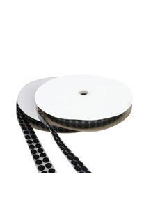 1 Set - Hook and loop dots roll, Set - Hook & Loop | 13 mm | black, nylon|polyester
