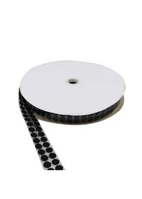 Hook and loop dots roll, hook | 13 mm | black, nylon|polyester
