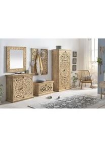 SIT-MÖBEL SIT Möbel Panel de armario | 3 ganchos dobles | madera de mango natural | A 35 x P 8 x A 110 cm | 13763-01 | serie LAKADEE