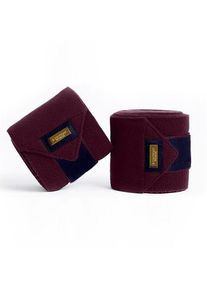 Equestrian Stockholm Bandages Purple Gold, Fleece Bandages, Set of 4
