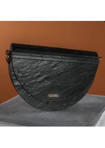 Holzkern Borsa Uniqase Asami Ardesia Nera VEGANA Borsa a Tracolla
