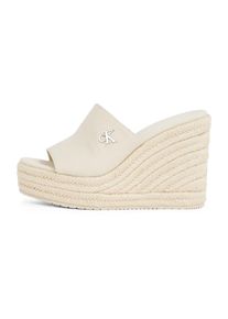 Calvin Klein Jeans Pantolette Damen taupe / silber Größe 36