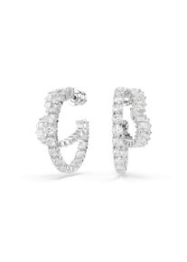 Swarovski Dames Oorbellen 'Matrix' zilver / transparant One Size