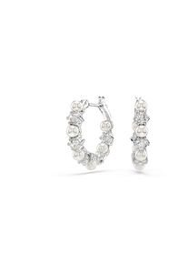 Swarovski Dames Oorbellen 'Matrix' zilver / transparant One Size