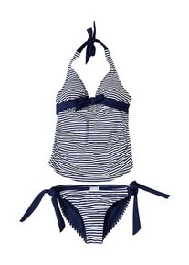 Petit Amour Tankini 'Annie' dla kobiet kobalt niebieski / biały Rozmiar S