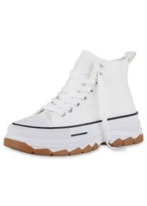VAN HILL Dames Sneakers hoog 'Vivienne' wit 36