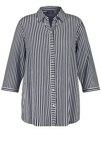 SAMOON Dames Blouse navy / wit XL