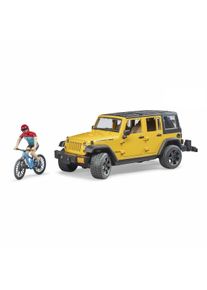 Bruder 2543 Jeep Wrangler Rubicon Unlimited hegyi kerékpárral és kerékpárossal, 3 db-os