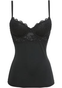 Bh-hemd met beugels - zwart - maat 75B - bonprix