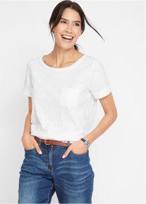 T-shirt van biologisch katoen - wit - maat 44/46 (L) - 100% katoen - bonprix