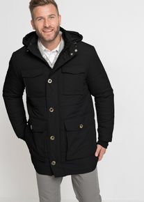 Parka met afneembare capuchon - zwart - maat 48 - bonprix