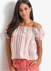 Carmen blouse - rood - maat 44 - linnen - bonprix
