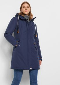 Lange outdoor jas - blauw - maat 36 - bonprix