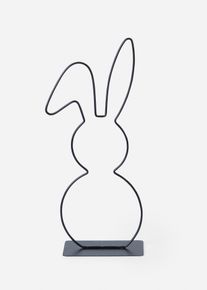 Decoratief silhouet in de vorm van een haas - zwart - maat 29x13 cm - bonprix