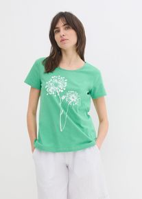T-shirt - groen - maat 44/46 (L) - met katoen - bonprix