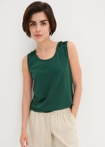Top met kant - groen - maat 56/58 (3XL) - met katoen - bonprix