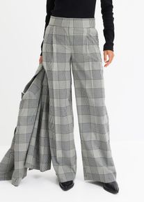 Geruite Marlene Dietrich broek - grijs - maat 42 - bonprix