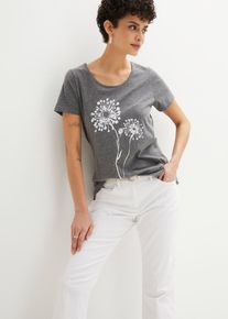 T-shirt - grijs - maat 44/46 (L) - met katoen - bonprix