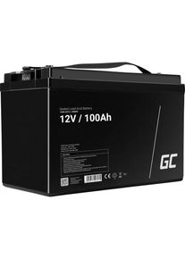 Green Cell AGM30 Bleiakku Blei-Vlies AGM 12V 100Ah 330x224x171mm M5-Schraubanschluss Zyklenfest schwarz
