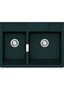 Schock Kallio M-175-M Spülenmodul mit Ablauffernbedienung, Cristadur Green Line, 1,5 Becken, ivy (KALM175MIVY)
