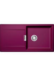Schock Mono D-100L-A Granitspüle mit Ablauffernbedienung, Cristadur, reversibel, berry (MOND100LABRY)