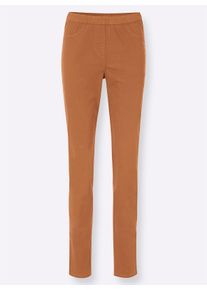 Dames Jegging in smal model in terracotta ,maat 52, WITT, 98% Katoen, 2% Elastan