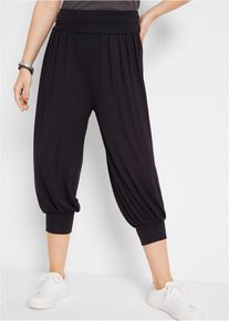 Haremshose aus softem Viskose-Mix, schwarz, Größe 56/58 (3XL), Viskose, bonprix