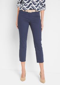 7/8-Stretchhose, blau, Größe 38, mit Baumwolle, bonprix