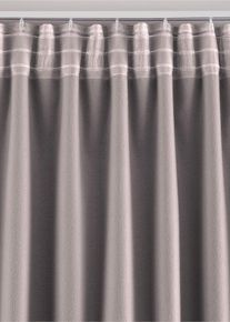 Thermo-Vorhang mit weicher Fleece-Rückseite auch in extra lang (1er Pack), beige, Größe 175x135 cm, Fleece, bonprix