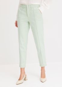 Stretch-Twill-Hose mit Biese - grün - Größe 44 mit Baumwolle- bonprix