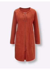 Plantier Dames Badjas in terra ,maat 36/38, Witt, 80% Katoen, 20% Polyester
