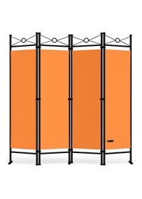 Casaria Kamerscherm Oranje Staal 180x163cm Inklapbaar